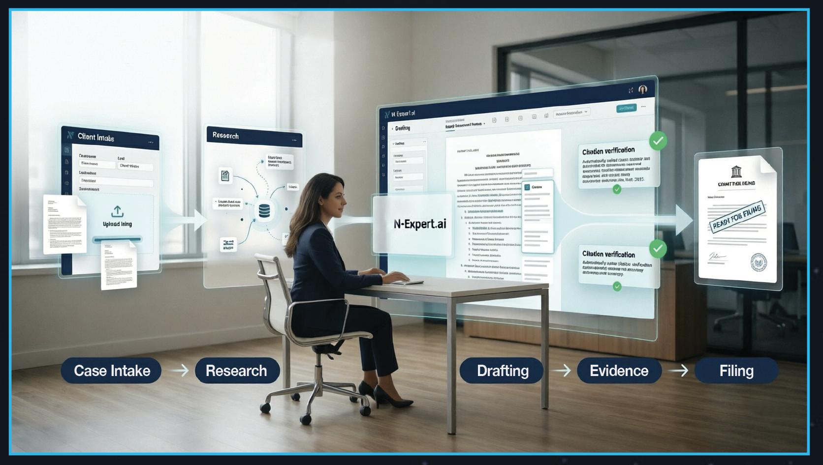 JurisMind™ – Five Steps, One Seamless Workflow